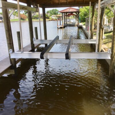 Custom Boat Lift Installation, Boat House, Custom Dock