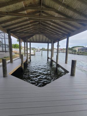 Custom Boat house with Cover & Composite Decking